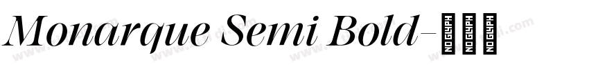 Monarque Semi Bold字体转换